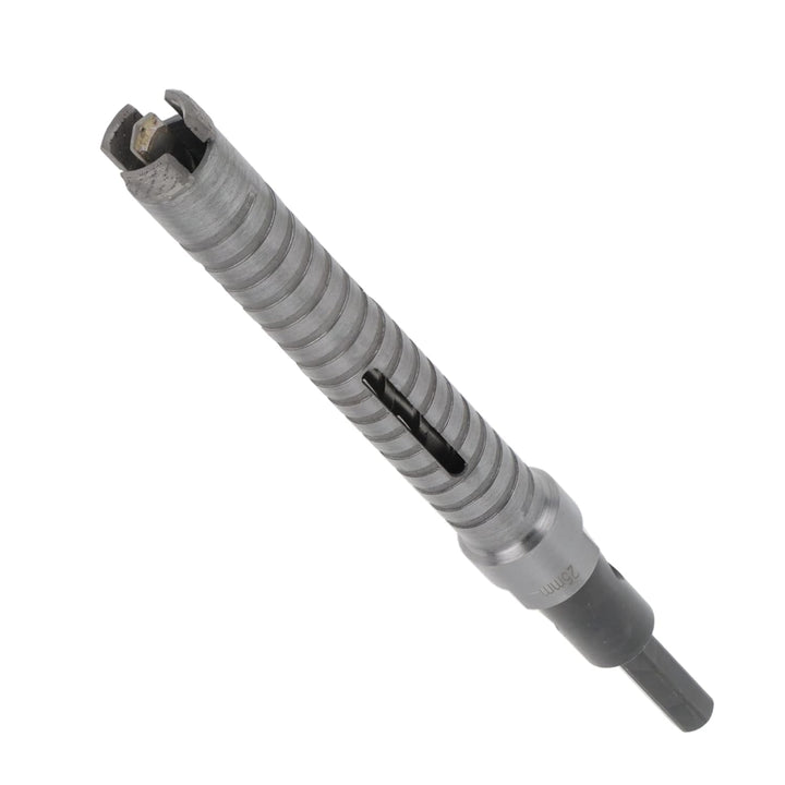 PRODIAMANT Diamant Bohrkrone ø 25mm Nutzlänge 150mm mit 6-Kant Adapter lasergeschweisst für trocken