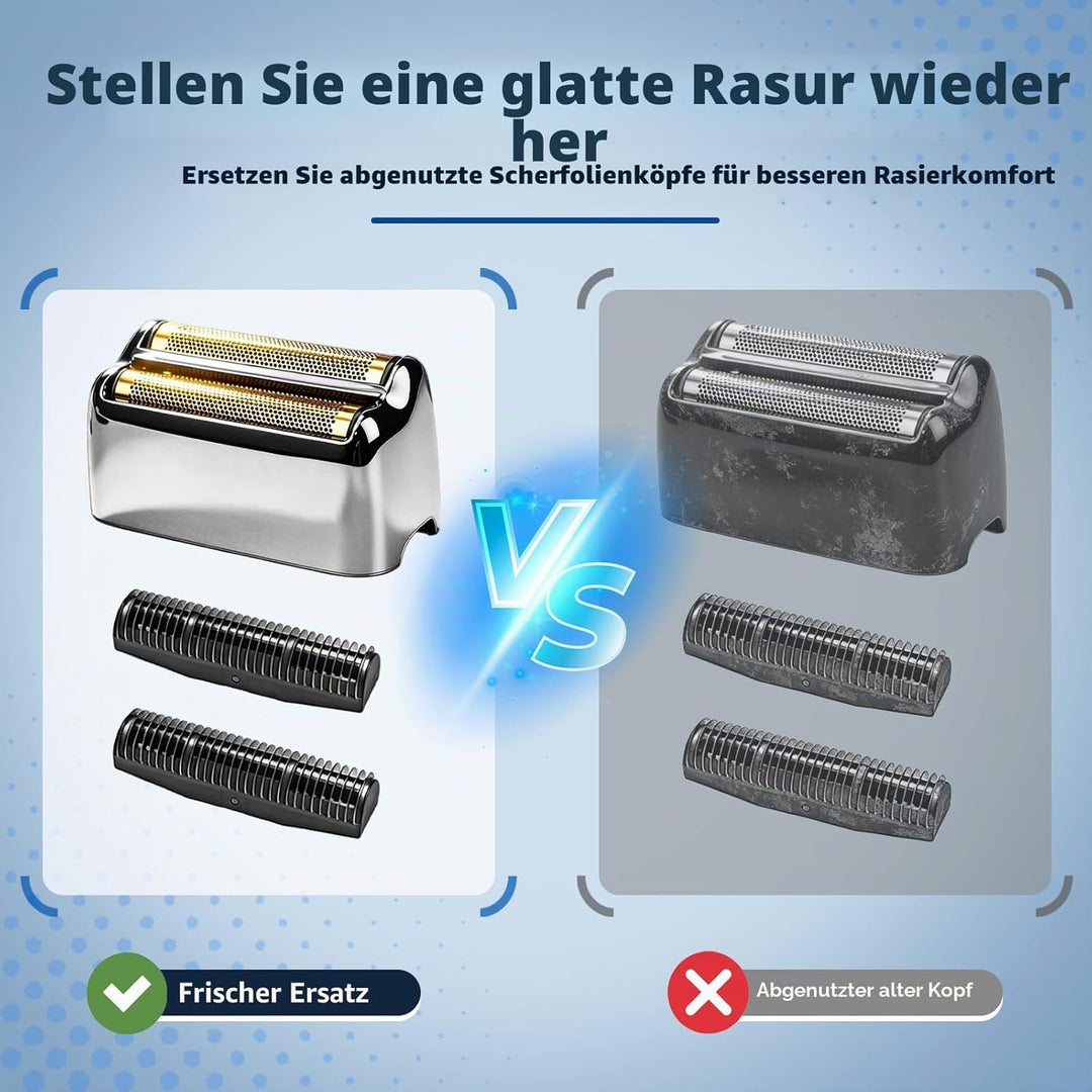 Ersatz-Rasierklinge kompatibel mit BaByl**sPRO Double FXFS2 - Metallfolie (Silber, 3er Pack), Silber