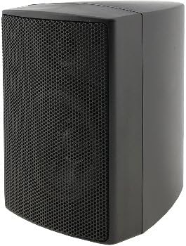 ChiliTec 2-Wege Lautsprecher Schwarz, Paar, Wand-Lautsprecher für HiFi Stereoanlage Heimkino, 40Watt