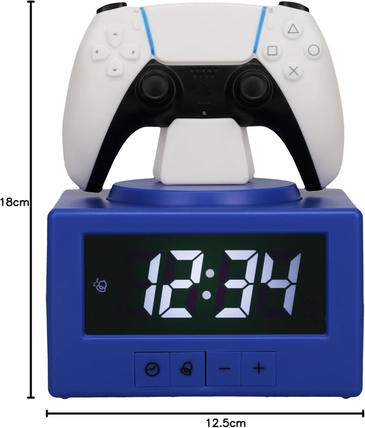 Paladone Wecker, digital, mit Nachtlichtfunktion, Motiv: Playstation DualSense Controller, offiziell