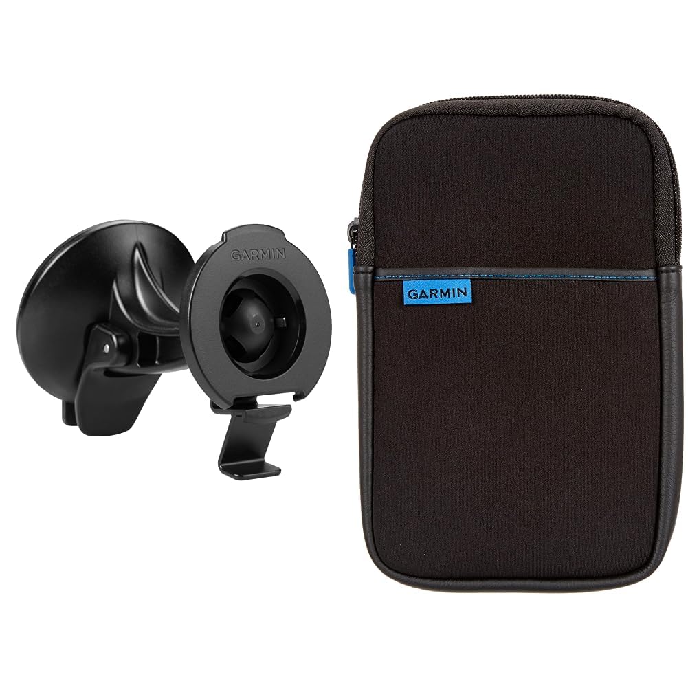Garmin Saugnapfhalterung &amp; Schutztasche für dezl und nüvi bis 17,8 cm (7 Zoll) schwarz Saugnapfhalte