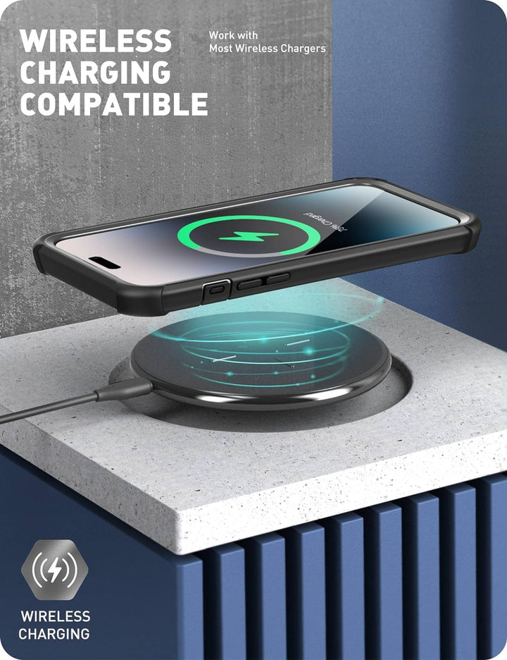 i-Blason Transparent Hülle für iPhone 14 Pro Max (6.7") Bumper Case 360 Grad Handyhülle Robust Schut