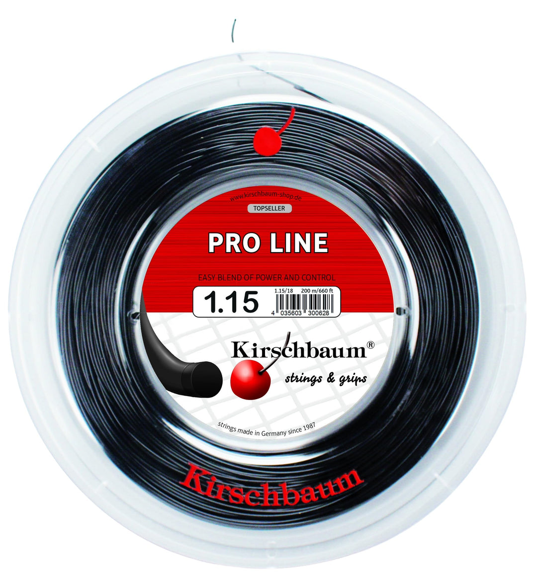 Kirschbaum Saitenrolle Pro Line II 1,15 mm Schwarz, 1,15 mm Schwarz