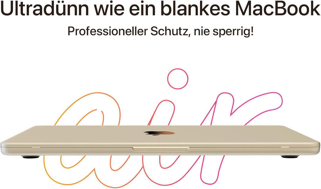 Soonjet Hülle Kompatibel für MacBook Air 15 Zoll Hülle M3 M2 2024-2023, A3114 A2941 Farbe Passend Ul