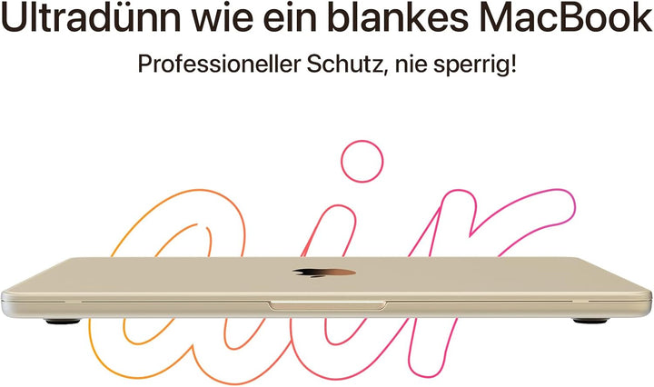 Soonjet Hülle Kompatibel für MacBook Air 15 Zoll Hülle M3 M2 2024-2023, A3114 A2941 Farbe Passend Ul