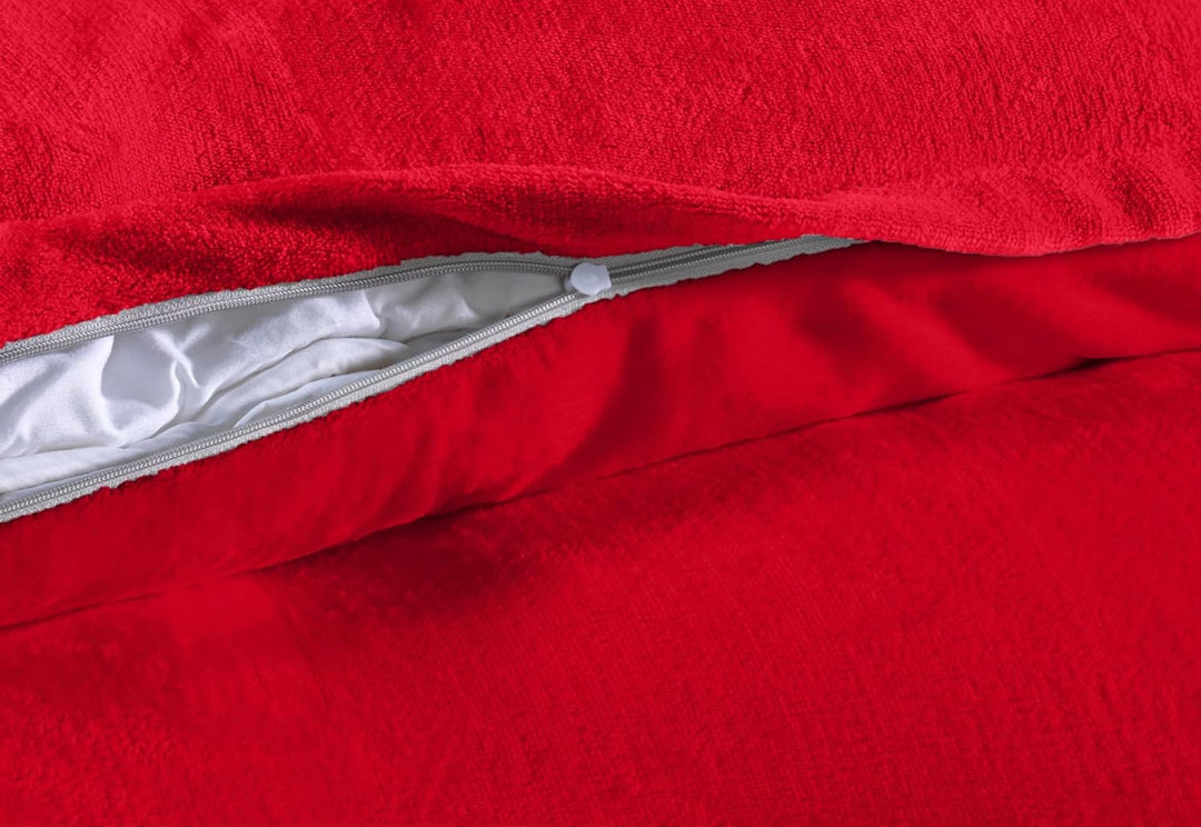 DreamHome Winter Wende Plüsch Bettwäsche 135x200 Nicky-Teddy Cashmere Touch Coral Fleece Bettdezug +