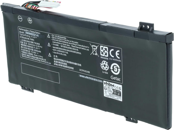 vhbw Akku kompatibel mit Mechrevo Z2 Air Notebook (4000mAh, 11,4V, Li-Polymer)
