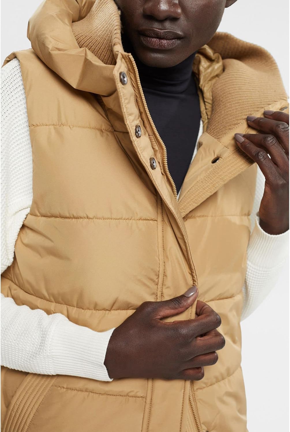 ESPRIT Damen Weste L 250/KHAKI BEIGE, L 250/KHAKI BEIGE