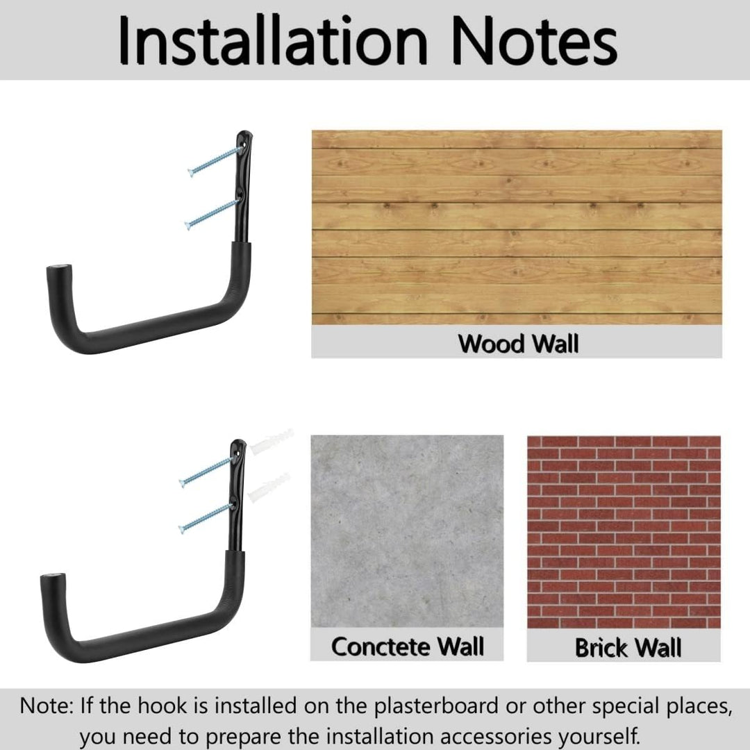 pipabiba Robuste Garagen-Aufbewahrungshaken, Gartenwerkzeuge, Aufbewahrung, Utiltiy-Aufhänger, Wandh