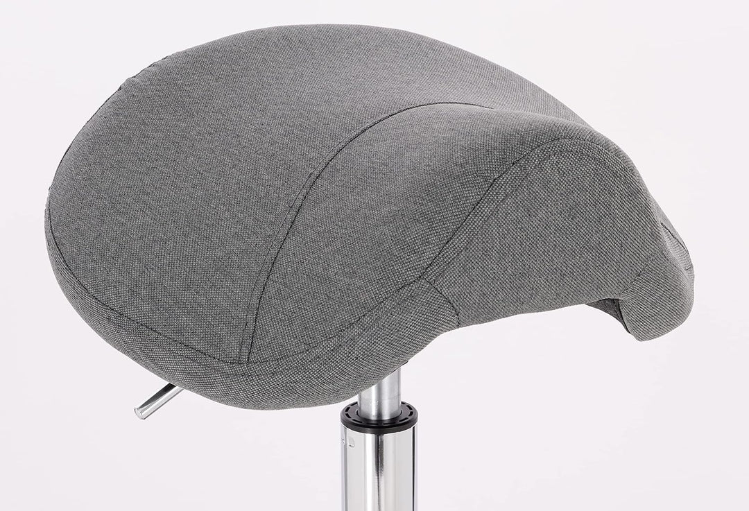 1stuff® Sattelhocker Pony - kompaktes Fusskreuz - gepolsterter Sitz - Höhe bis über 70cm - Rollhocke