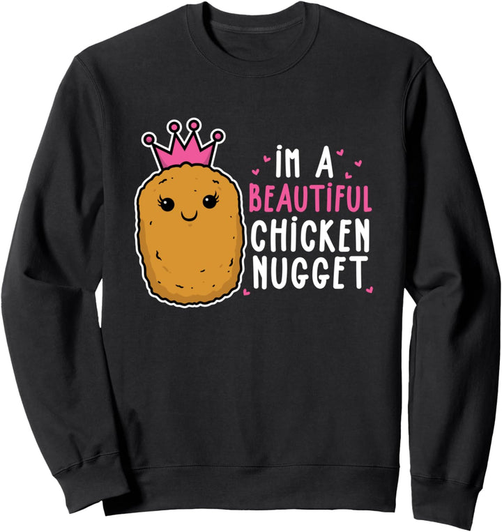 Lustige schöne Chicken Nuggets Frauen Männer Kinder Sweatshirt