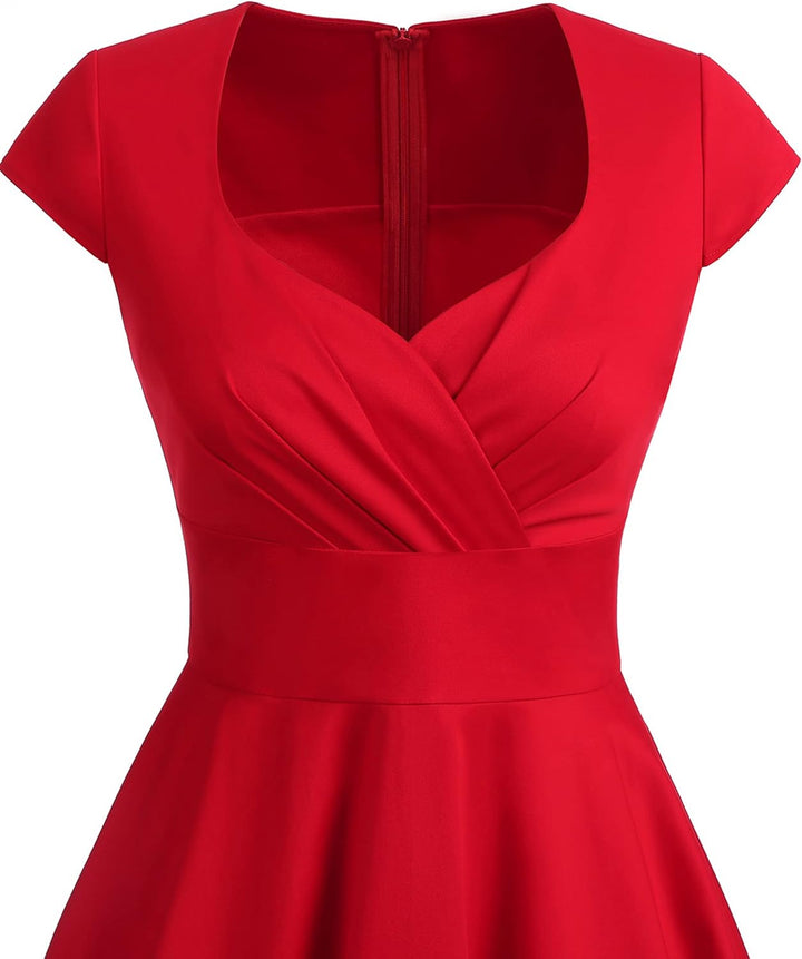 Bbonlinedress Kurzes Cocktailkleid für Damen im Stil der 1950er-Jahre, Retro-Stil, Swing-Kleid, Part