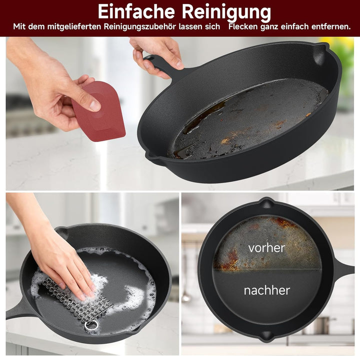 HOMELUX 12-teilig Dutch Oven Set in Holzkiste mit 4,5L Dutch Oven Topf &amp; 3,6L Saucier – Inkl. Grillp