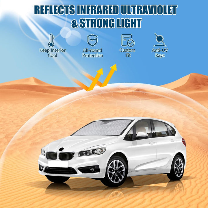 Sonnenschutz Auto Frontscheibe Ersatz für BMW 2 Series U06 2021-2026, Auto Windschutzscheibe Sonnens