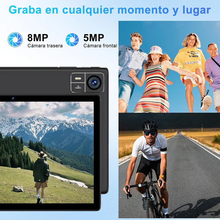 Neueste 2024 Tablet 10 Zoll Android 14 mit 22GB RAM+128GB ROM 1TB TF, WiFi 6, Bluetooth 5.0, 6000mAh