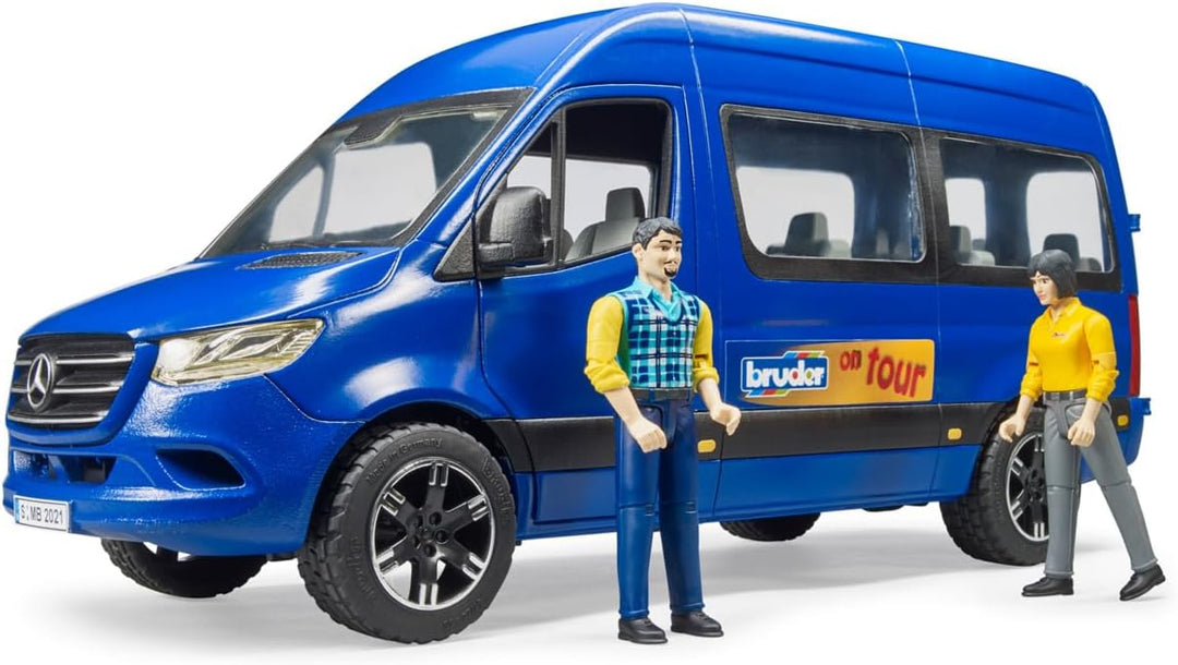 bruder 02670 - MB Sprinter Transfer mit Fahrer & Fahrgast - 1:16 Fahrzeug Bus Transporter Spielzeugf
