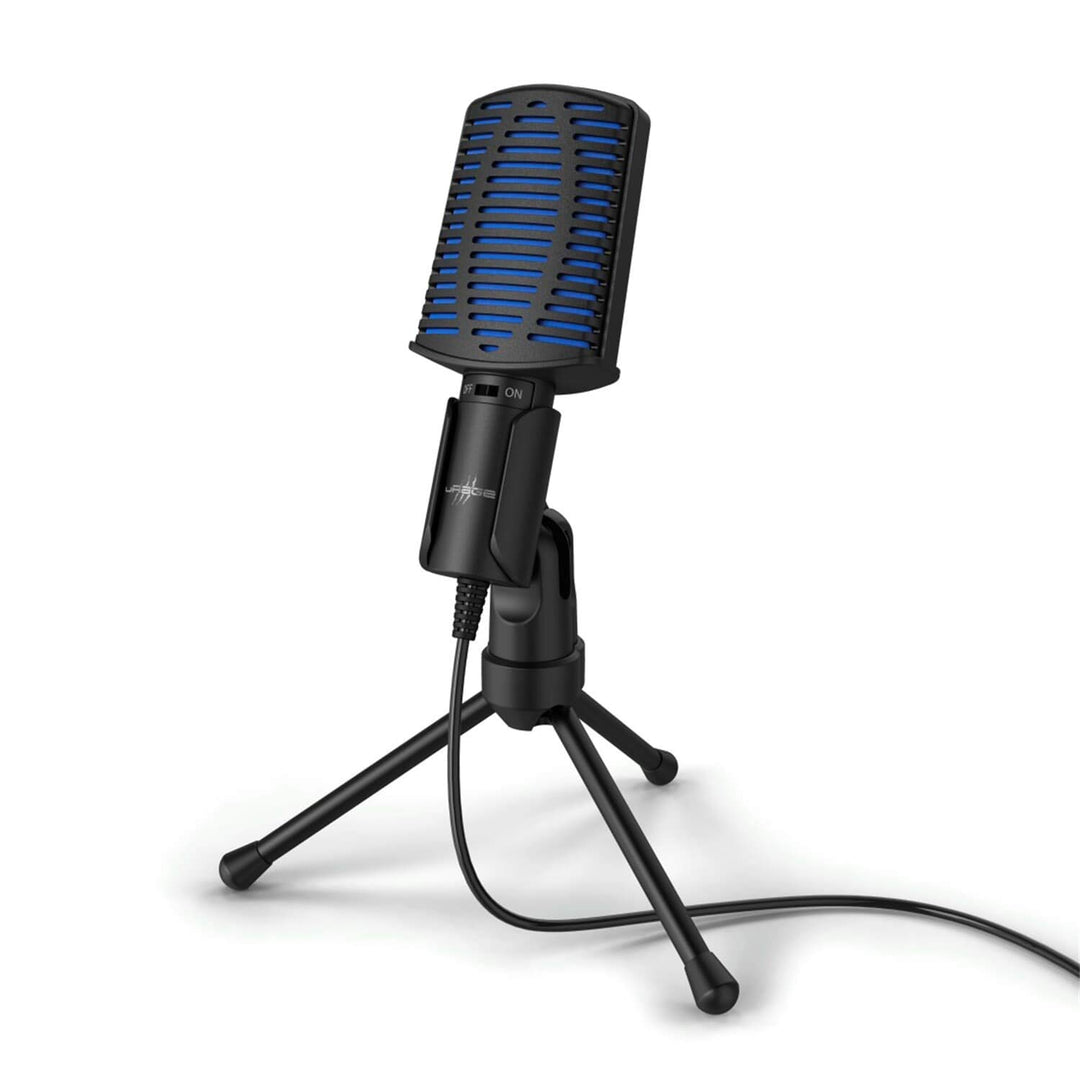 uRage HD-Mikrofon “Stream 100” schwarz, Streaming, Gaming, Dual-Screen-Popfilter, verstellbares Stat
