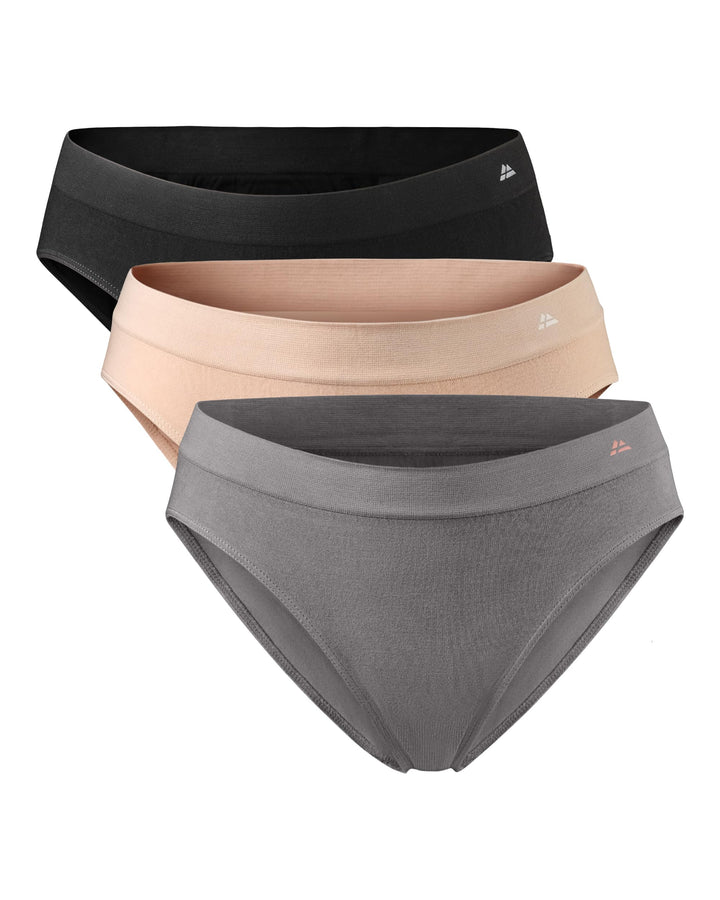 DANISH ENDURANCE Bambus Unterhosen Damen, 3er Pack Damen superweiche Slips, Stretch Bikini Panties,