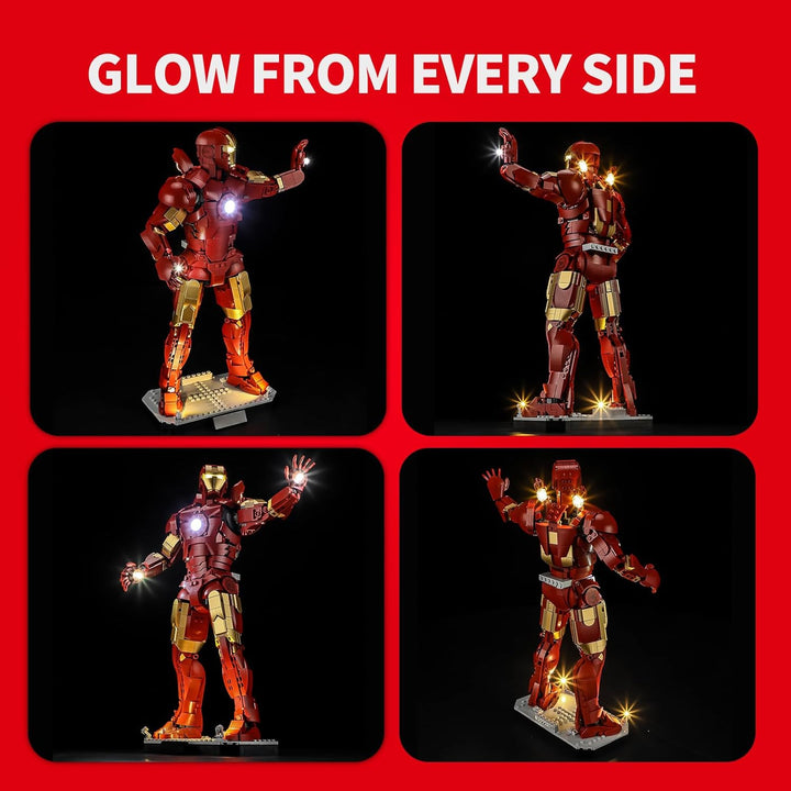 BRIKSMAX LED Beleuchtung für LEGO Architecture Iron Man Mark 3 Sammleredition 76344, kompatibles Lic