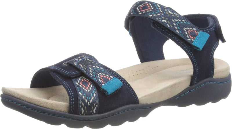 Clarks Damen Amanda Sprint Sport Sandal 41 EU Navy Suede, 41 EU Navy Suede