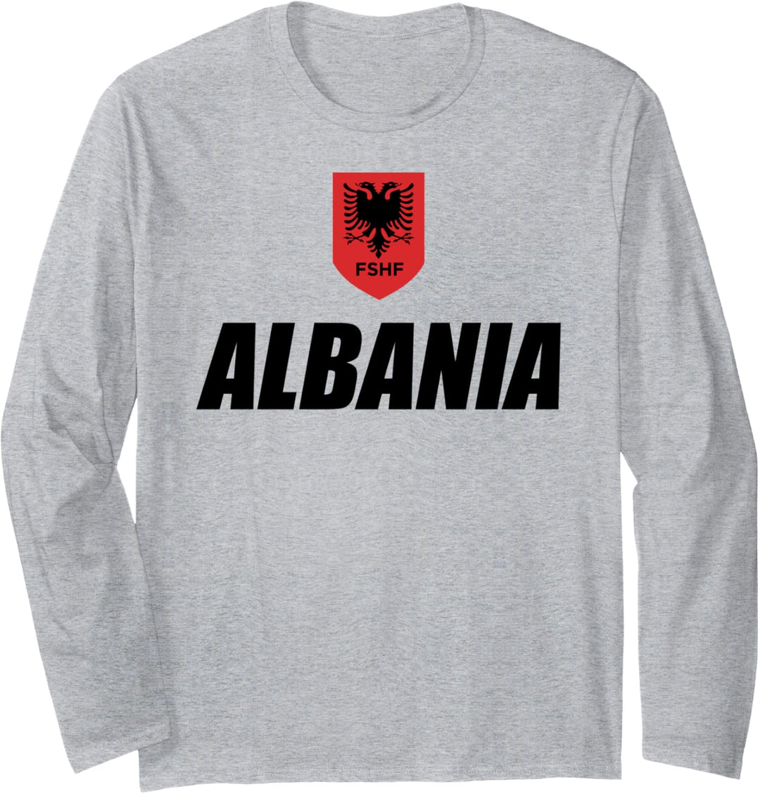 Albanian Eagle Gift Shqiperia Football Tee Flag Of Albania Langarmshirt
