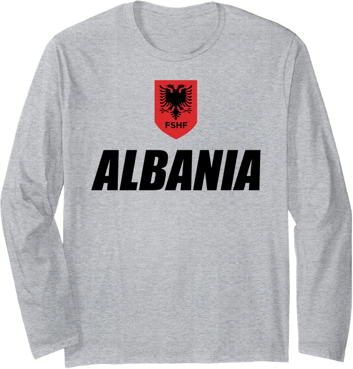 Albanian Eagle Gift Shqiperia Football Tee Flag Of Albania Langarmshirt