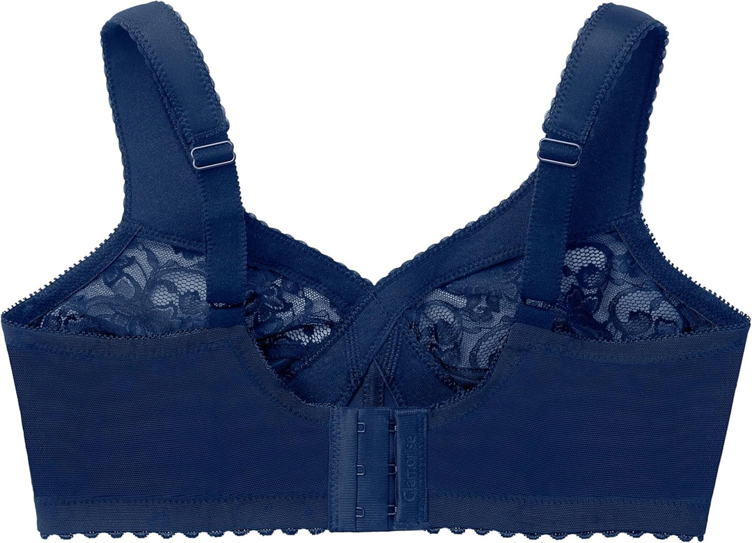 Glamorise Damen Bügelloser MagicLift-Stütz-BH für grosse Grössen Nr. 1000 80B Blau, 80B Blau