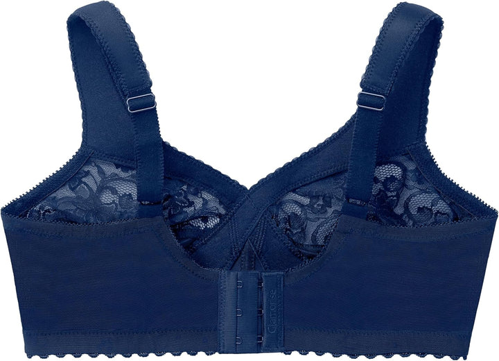 Glamorise Damen Bügelloser MagicLift-Stütz-BH für grosse Grössen Nr. 1000 80B Blau, 80B Blau