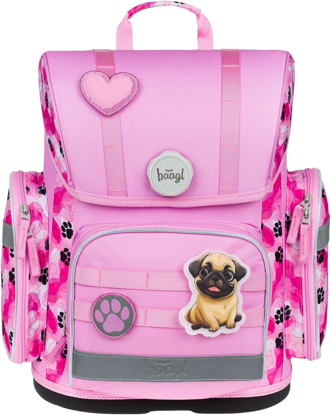 Baagl Schulranzen Jungen Mädchen Set 3 Teilig, Ergo Schultasche für 1. Klasse, Ergonomische Grundsch