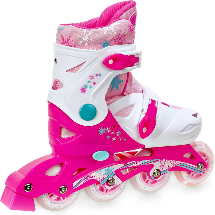3in1 Kinder Inlineskates/Triskates/Rollschuhe Croxer Missy verstellbar mit LED leuchtendem Rad 31-34