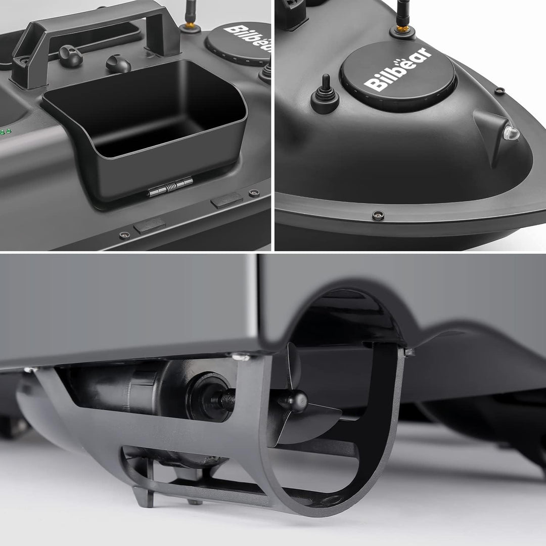 Bilbear GPS Köderboot Futterboot mit Echolot und GPS Köderlieferboot Karpfenfischen Angelköderboot,F