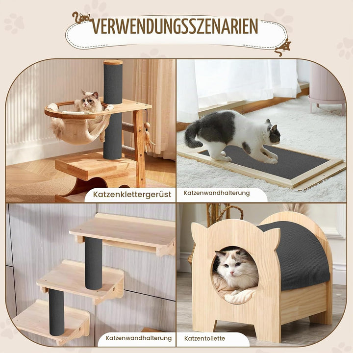 Kratzmatte Selbstklebend, 40cm x 400cm Kratzschutz Sofa Katze Selbstklebend, DIY Trimmbarer Kratzbre