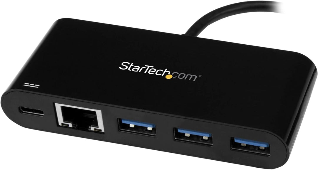 StarTech.com 3 Port USB 3.0 Hub mit Gigabit Ethernet und Stromversorgung - USB Type C Hub mit GbE un