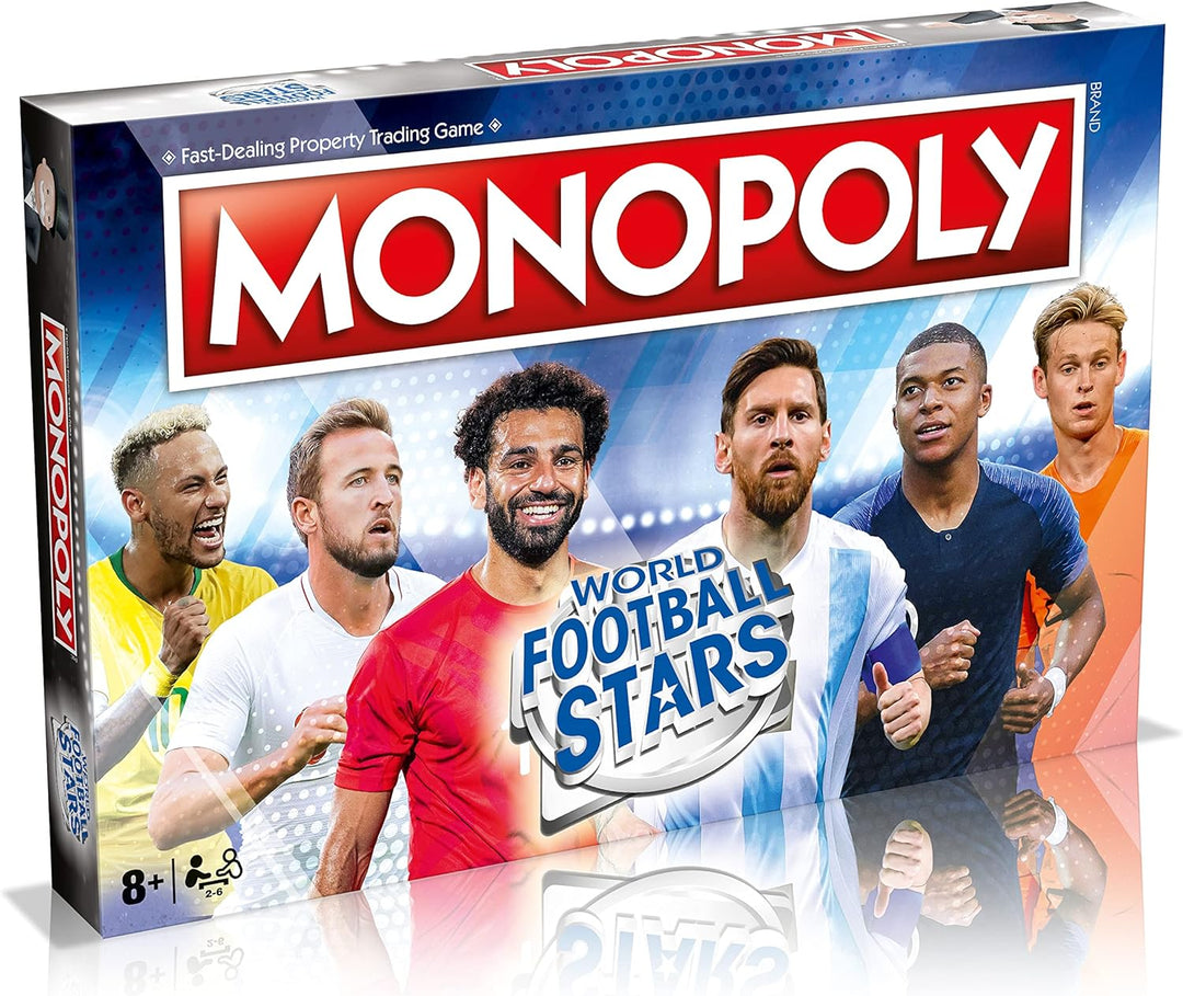 Winning Moves WM01927-EN1-6 World Football Stars Monopoly Brettspiel, ab 6 Jahren, für 2-8 Spieler
