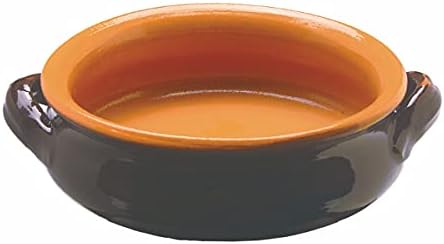 Pfanne ohne Deckel mit Griffen, Terrina Brunella aus Terrakotta, Suppenterrine mit Griffen, Colì Maj