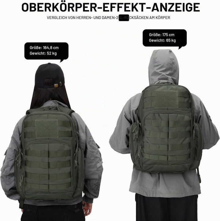 Mardingtop 25L/40L Taktischer Rucksack Herren Wanderrucksack mit MOLLE-System Militär Rucksack, Tact