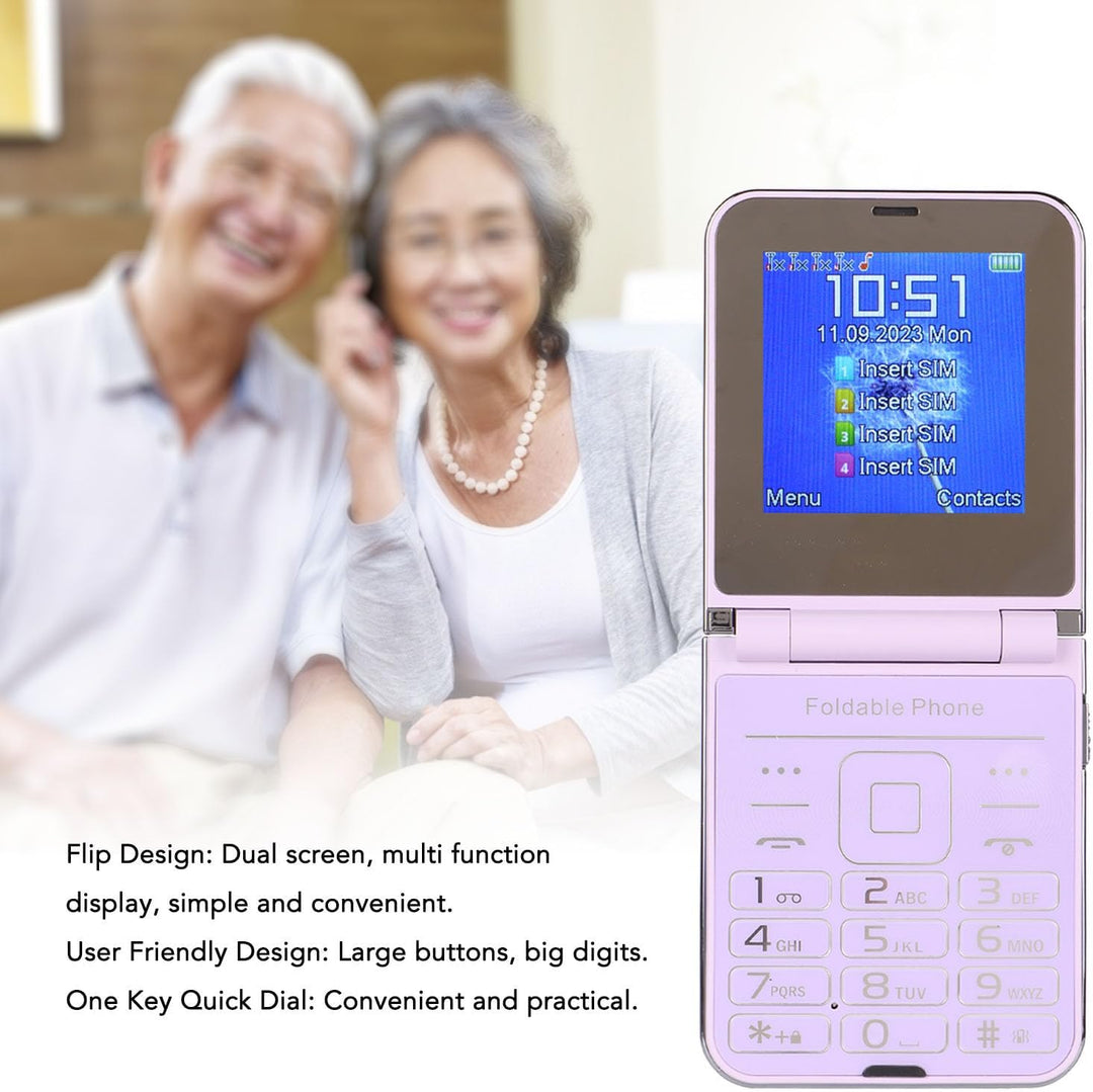 Fockety 2G-Klapptelefon für Senioren, 2,6-Zoll-Bildschirm, Entsperrtes Dual-SIM-Klapphandy, Mobiltel