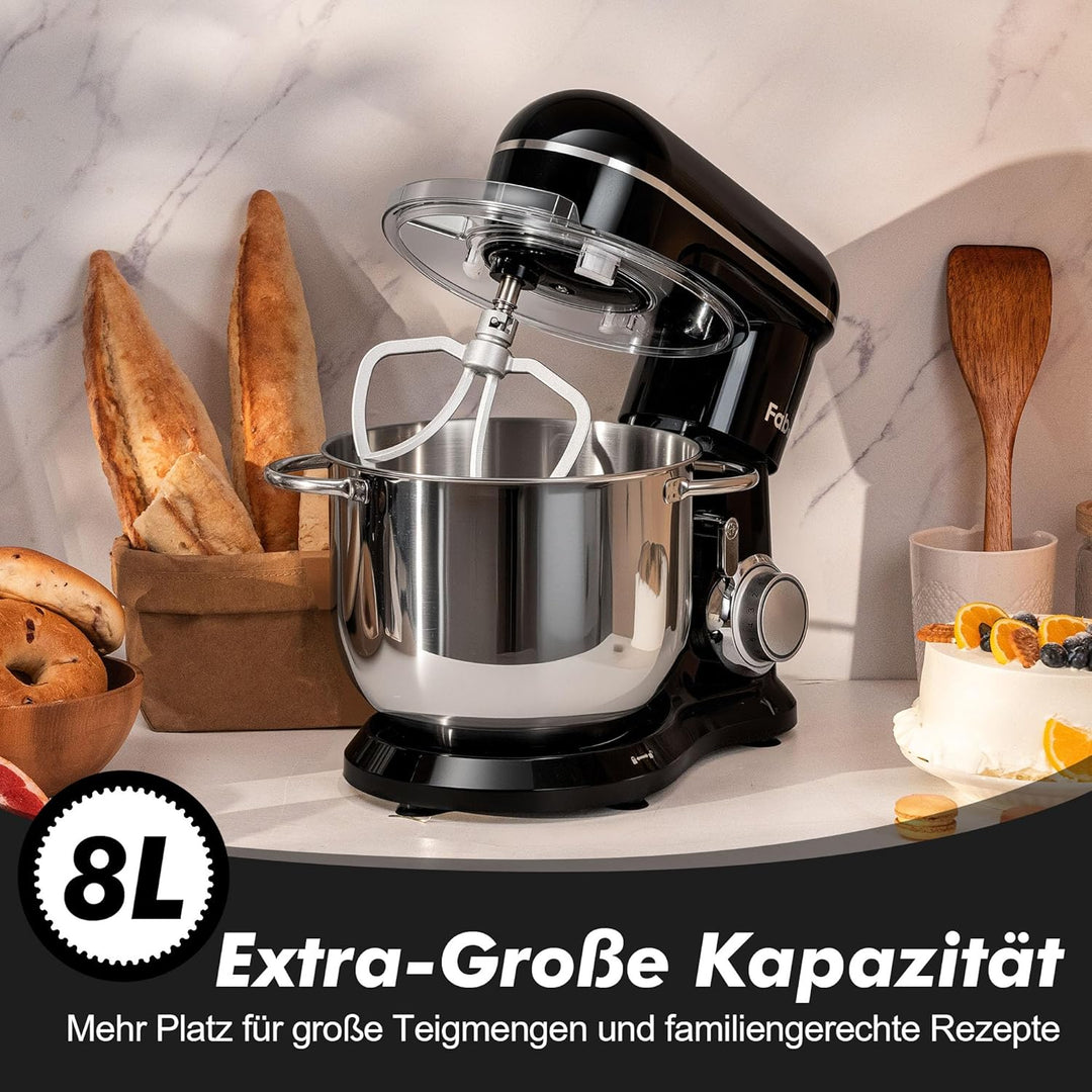 Fab-Serie 8L Küchenmaschine von Kitchen in the box, leistungsstarke Rührmaschine bis zu 2000W, ideal