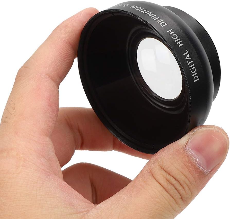 Zunate 46mm-Weitwinkelobjektiv für Kameras, 0,45-Fach Weitwinkel-Makroobjektiv Universal für für für