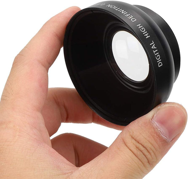 Zunate 46mm-Weitwinkelobjektiv für Kameras, 0,45-Fach Weitwinkel-Makroobjektiv Universal für für für