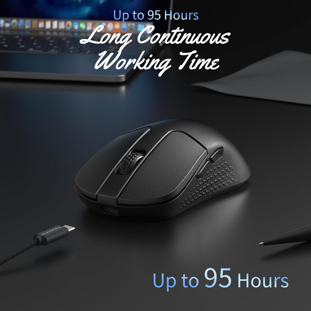 Keychron M3 Kabellose optische Maus, 2.4 GHz/Bluetooth 5.2, 1000 Hz, programmierbarer, PixArt 3311 S