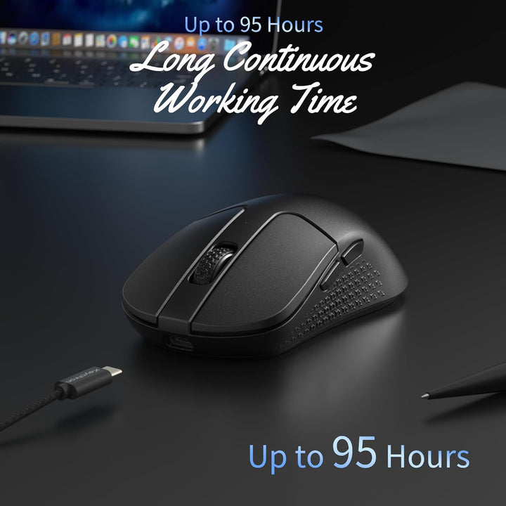 Keychron M3 Kabellose optische Maus, 2.4 GHz/Bluetooth 5.2, 1000 Hz, programmierbarer, PixArt 3311 S