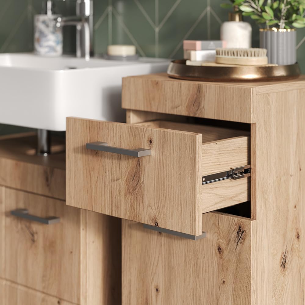 Vicco Midischrank Luna, Eiche, 37 x 79 cm Eiche Midischrank, Eiche Midischrank