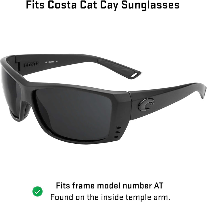 REVANT Ersatzgläser für Costa Cat Cay - Kompatibel mit für Costa Cat Cay Eisblau Mirrorshield - Pola