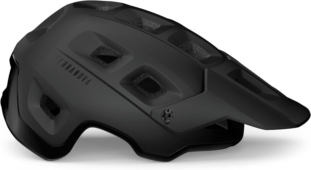MET Fahrradhelm Terranova Black 2020 Schwarz L, Schwarz L
