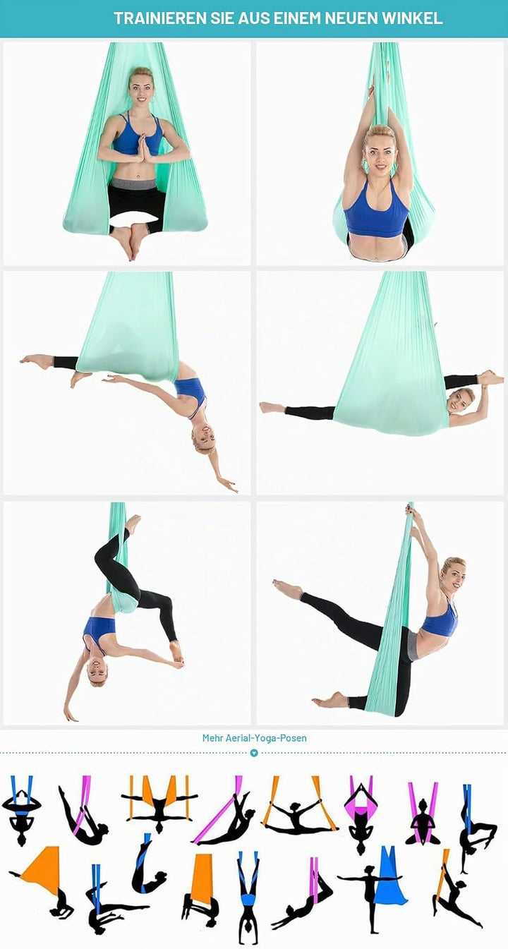 Yoga-Set für Erwachsene, Yoga-Zubehör, 500 kg Belastung, inkl. Kompletter Installationshardware Lake