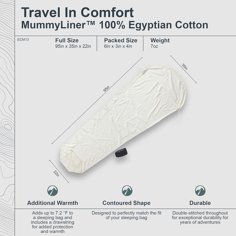 Cocoon Ägyptische Baumwolle MummyLiner Tuareg natur Standardverpackung, natur Standardverpackung