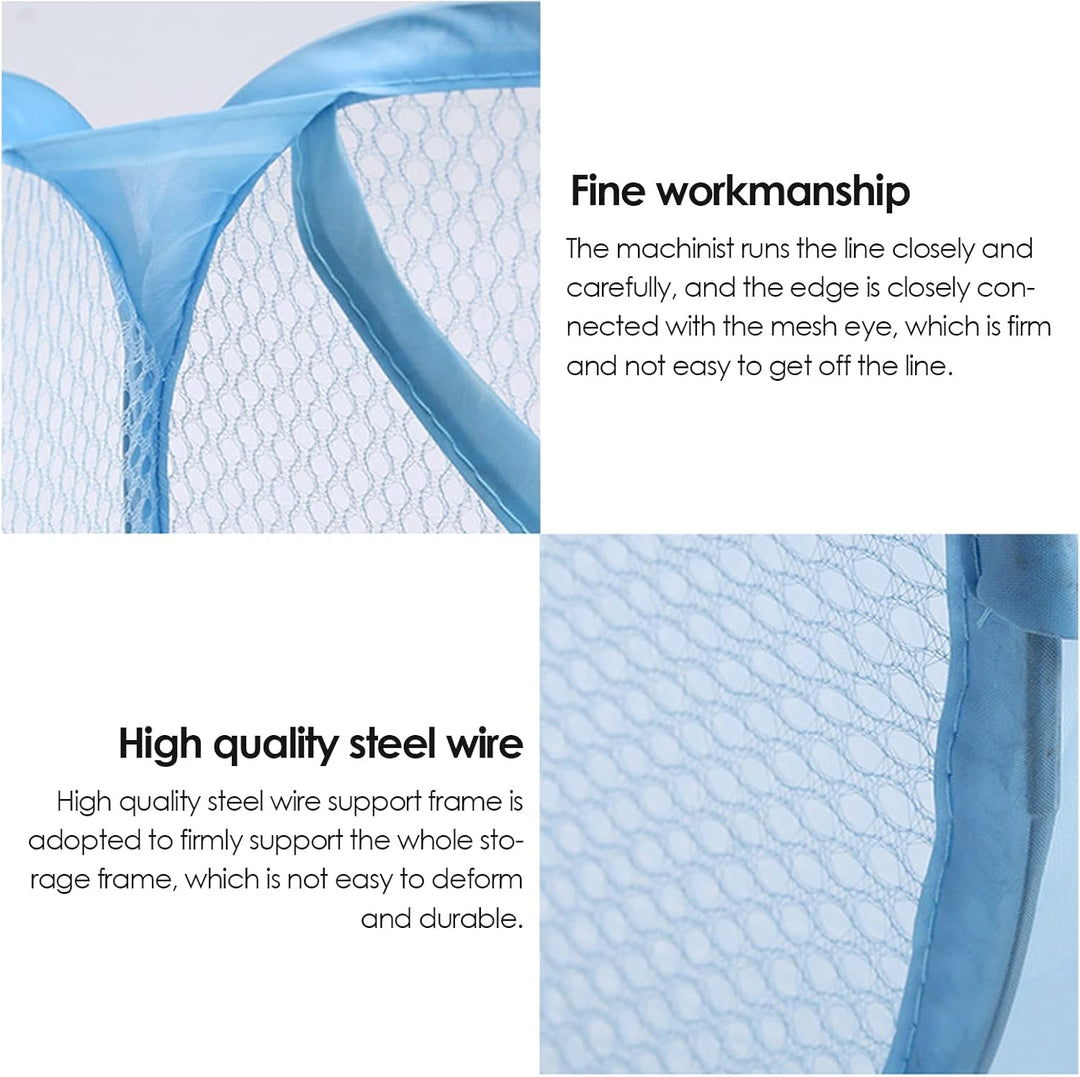 LIFEDYLUK 5 Pack Wäschekörbe Faltbar, Pop Up Laundry Basket Blau, Gelb, Rot, Lila, Grün, Mesh Aufbew