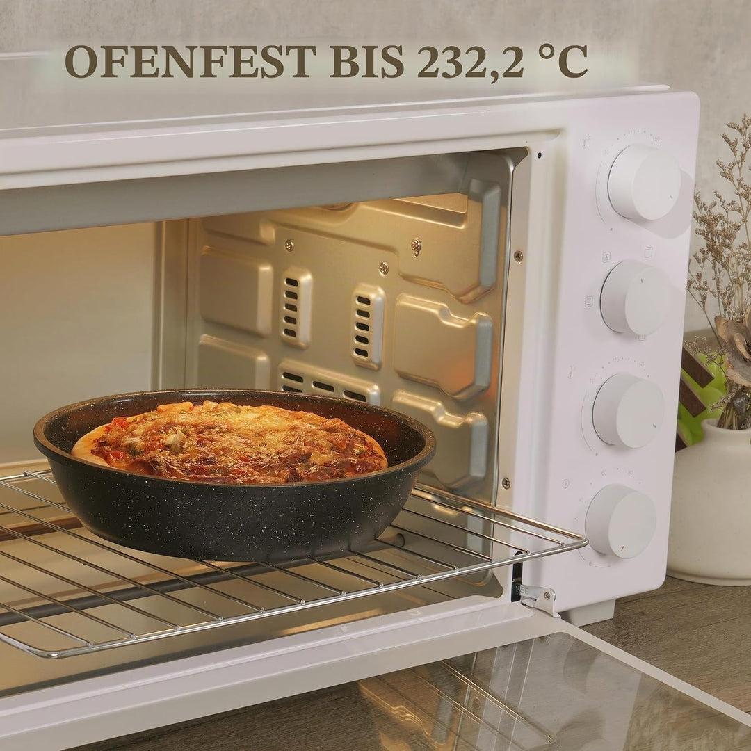 Keramik Topfsets Pfannenset 23 Teilig Antihaft Kochgeschirr mit Abnehmbarem Griff Stapelbar Topfset