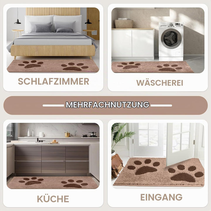 FCSDETAIL Schmutzfangmatte waschbar 60 x 90 cm, Fussmatte Innen, absorbierend Fussmatte, rutschfeste